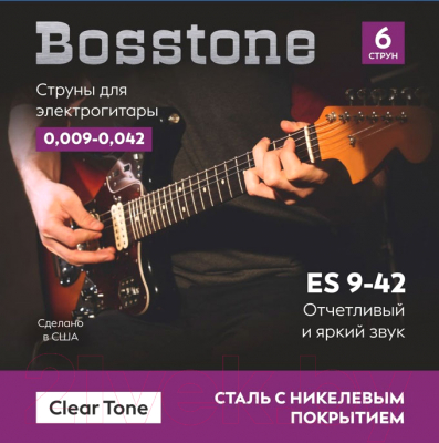 Струны для электрогитары Bosstone Clear Tone ES 9-42