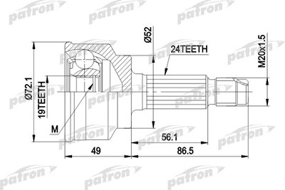 ШРУС Patron PCV1171 - 