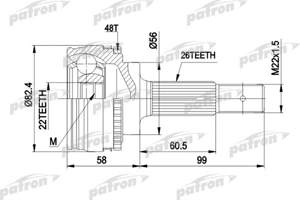 ШРУС Patron PCV1484