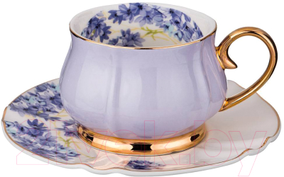 Чашка с блюдцем Lefard Времена года / 275-1080 (фиолетовый)