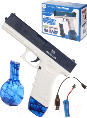 Пистолет игрушечный No Brand Аквабум / Y26624004 (голубой/белый)