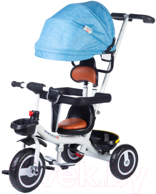 Трехколесный велосипед с ручкой Babyhit Kidway LT / BT100 (Cyan)