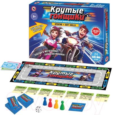 Настольная игра Русский стиль Крутые гонщики / 02096