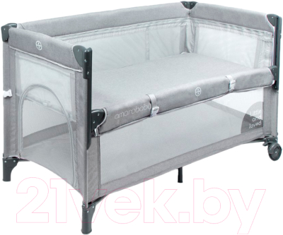 Кровать-манеж Amarobaby Transform Classic / AMARO-26TrC/11 (серый)