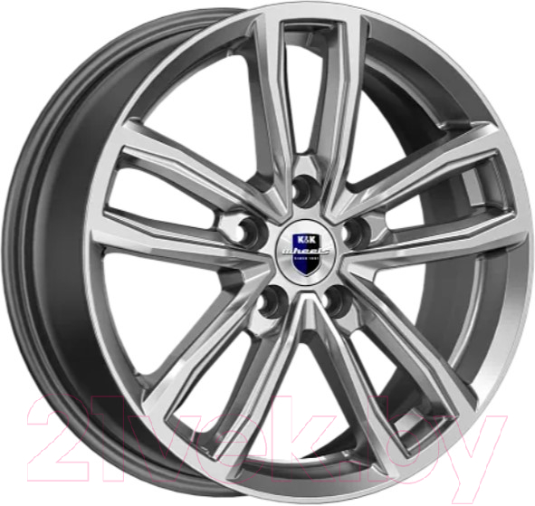 Литой диск K&K Каланг 17x6.5" 5x114.3мм DIA 66.6мм ET 37мм Дарк платинум