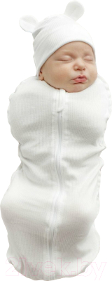Пеленка-кокон детская Amarobaby Fashion / AB-OD22-FS571/33-56 (молочный, р.56-68)