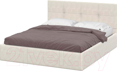 Двуспальная кровать Mio Tesoro Империал 160x200 (№4/велюр бежевый)