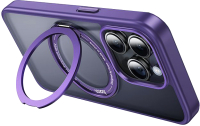 Чехол-накладка Hoco AS1 для iPhone 15 Pro магнитный с кольцом (пурпурный) - 