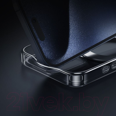 Чехол-накладка Hoco AS1 для iPhone 15 Pro магнитный с кольцом (черный)