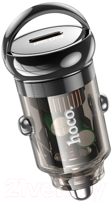 Адаптер питания автомобильный Hoco Z53 (прозрачный)