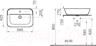 Умывальник VitrA Geo 60x43 / 7426B003-0001