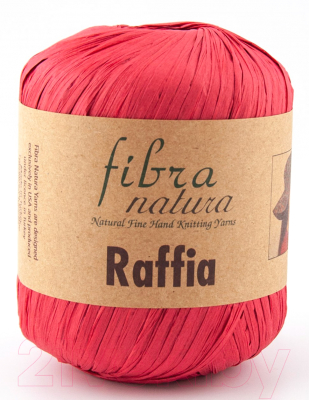 Набор пряжи для вязания Fibra Natura Raffia 100% целлюлоза вискозная 90м / 116-06 (3шт, ярко-малиновый)