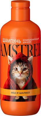 Шампунь для животных Amstrel Кондиционирующий с медом и шалфеем для котят (300мл) -