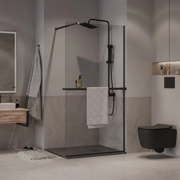 Купить Душевая стенка Niagara NG-670-10ВLACK 100x195 в Борисове