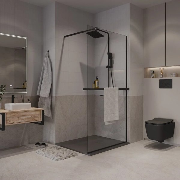 Купить Душевая стенка Niagara NG-670-10ВLACK 100x195 в Борисове