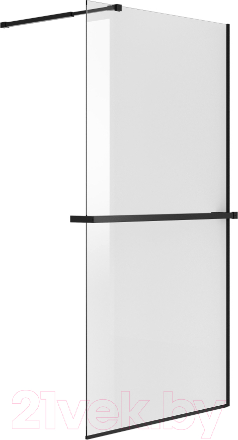 Душевая стенка Niagara NG-670-12ВLACK 120x195 (черный матовый/прозрачное стекло)