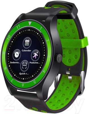Умные часы D&A F010 (черный/зеленый)
