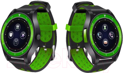 Умные часы D&A F010 (черный/зеленый)