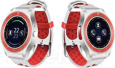 Умные часы D&A F010 (белый/красный)