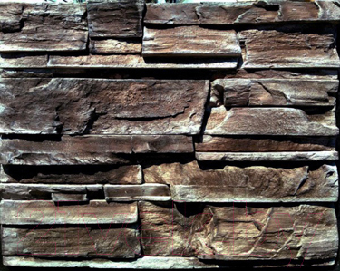 Декоративный камень гипсовый Baastone Вайсхорн коричневый 103 (490x95x10-25)