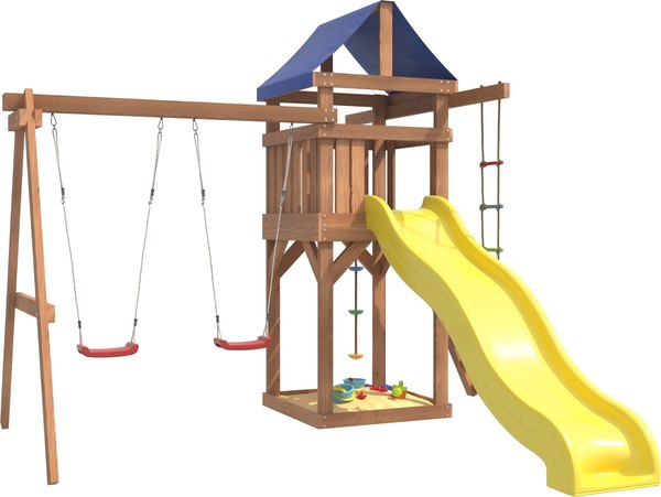 Игровой комплекс National Tree Company С качелями лодочка для улицы и дачи IgroWoods ДП-1