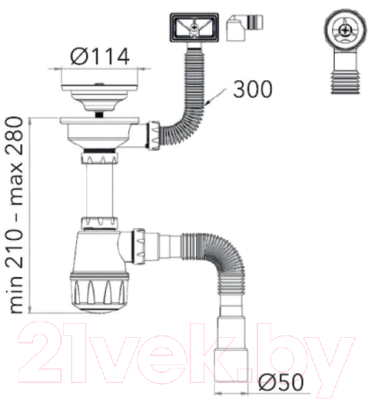 Сифон AV Engineering AVE129776