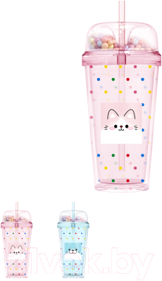 Многоразовый стакан Miniso Animal Faces Collection / 8490