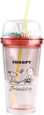 Многоразовый стакан Miniso Snoopy Summer Travel Collection / 1610