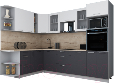 Кухонный гарнитур Интерлиния Мила Gloss 1.88x2.8 левая