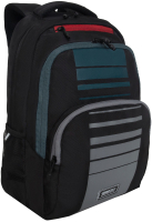 Школьный рюкзак Grizzly RU-430-1 (черный/серый/синий) - 