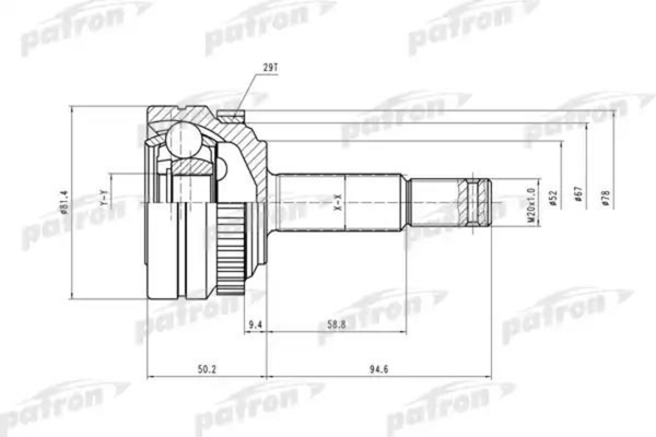 ШРУС Patron PCV1118