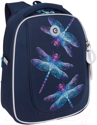 Школьный рюкзак Grizzly RAf-492-2 (синий)