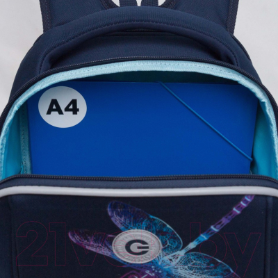Школьный рюкзак Grizzly RAf-492-2 (синий)