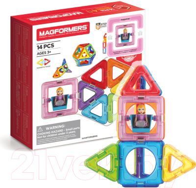 Конструктор магнитный Magformers Basic Plus 14 Set Принцесса / 715013-П