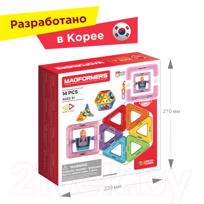 Конструктор магнитный Magformers Basic Plus 14 Set Принцесса / 715013-П