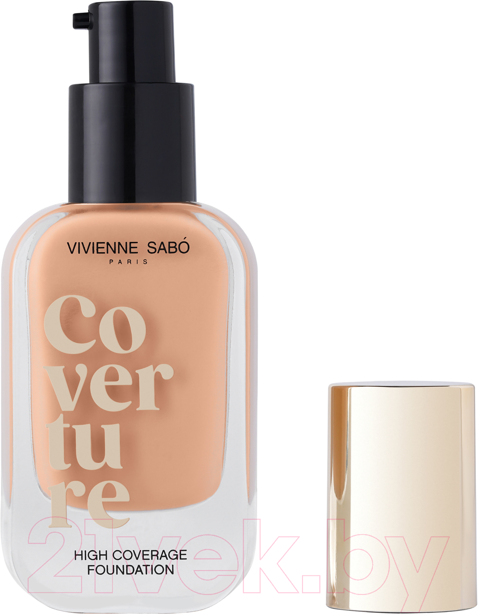 Тональный крем Vivienne Sabo Coverture с плотным покрытием тон 02 Светло-бежевый (28мл) — фото 2