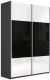 Шкаф-купе ТриЯ Траст СШК 2.160.80-15.15 2-х дверный (серый диамант/белый глянец/черный глянец) - 