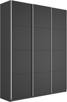Шкаф-купе ТриЯ Траст СШК 2.180.60-15.15.15 3-х дверный (серый диамант/стекло черный глянец/стекло черный глянец) - 
