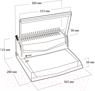 Брошюровщик Гелеос БП-16 / БП16пбб (бирюзовый/белый)