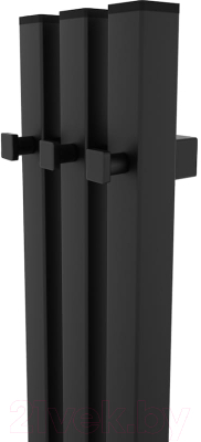 Полотенцесушитель электрический Teymi Helmi Inaro 110x15 / E90121 (3 секции, с таймером, черный матовый)