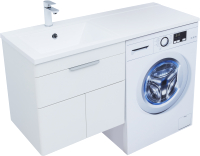 Тумба с умывальником Aquanet Ирис New 120 L  / 332256 (белый глянец) - 