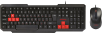 Клавиатура+мышь SmartBuy SBC-230346-KR (черный/красный) - 