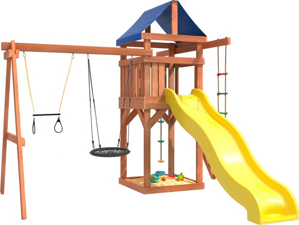 Игровой комплекс National Tree Company С трапецией и качелями гнездо 60 IgroWoods ДП-14