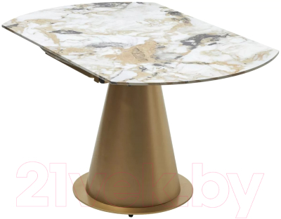 Обеденный стол M-City Teramo 135 Gloss / 614M05664 (Grand Jade Solid Ceramic керамика/бронзовый)