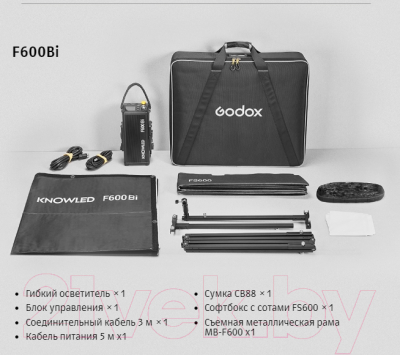 Осветитель студийный Godox F600Bi
