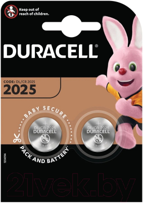 Комплект батареек Duracell CR2025 (2шт)