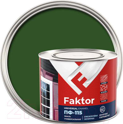 Эмаль Ярославские краски Faktor ПФ-115 (1.9кг, зеленый)