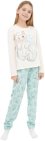 Пижама детская Mark Formelle 567740 (р.98-52, молочный/котики на цвете иней) - 