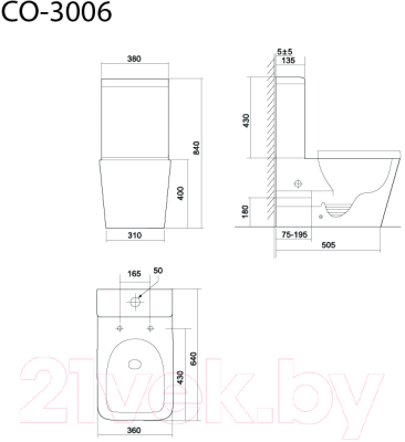 Купить Унитаз подвесной Triton Pro Tornado Corso TR-CO-3006  