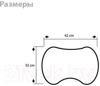 Подушка туристическая Trimm Rotto надувная / 52784 (оранжевый/серый)